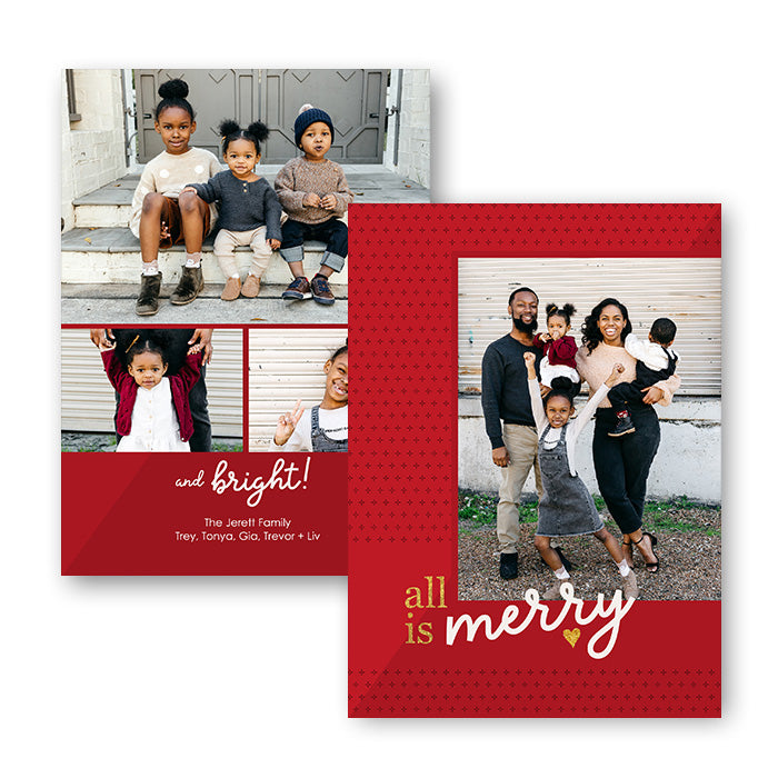 5x7" Double Sided Card - All is Merry