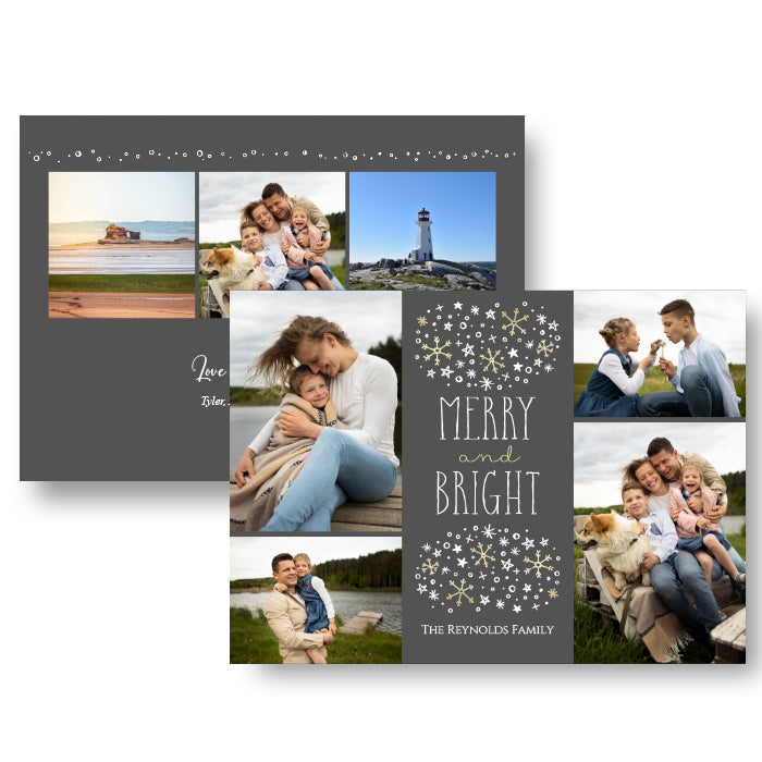 7x5" Double Sided Card - Merry & Bright