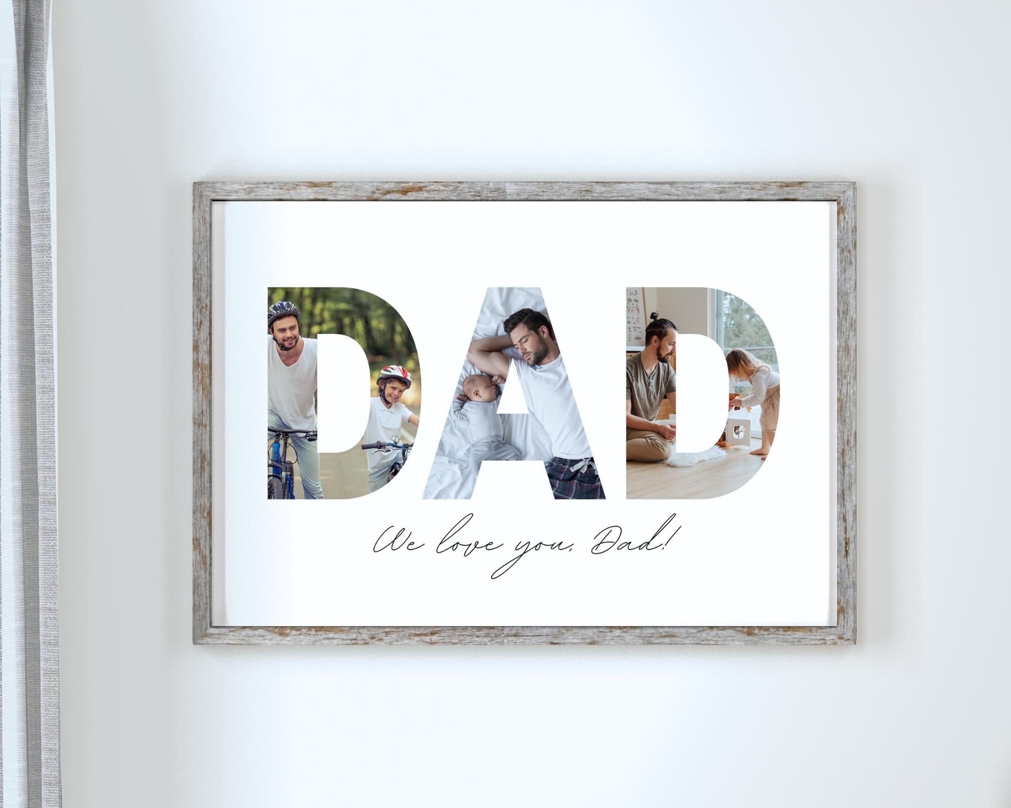 Dad Photo Collage Print